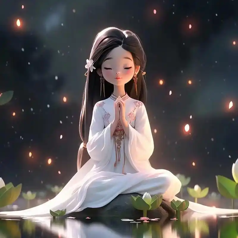 双手合十只愿家人平安.佛系女生头像#佛 #女生头像 #古风头 - 抖音