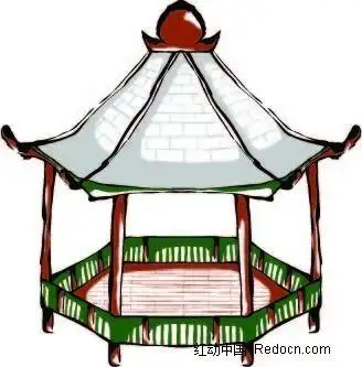 亭子手绘图形