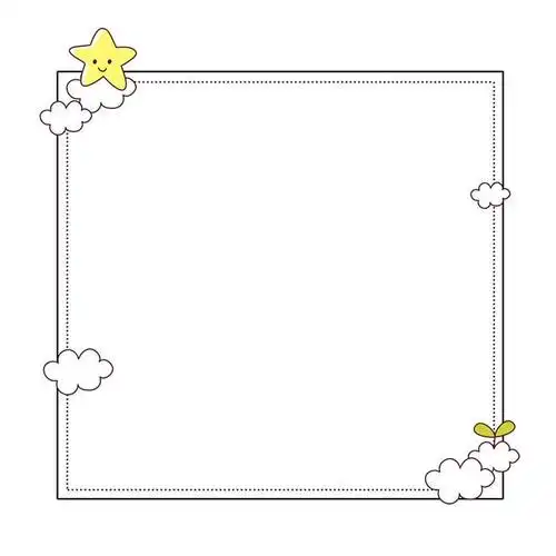 简洁又可爱边框图片-简洁又可爱边框图片卡通素材下载_懒人图库