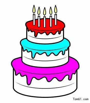 蛋糕小朋友画的简笔画