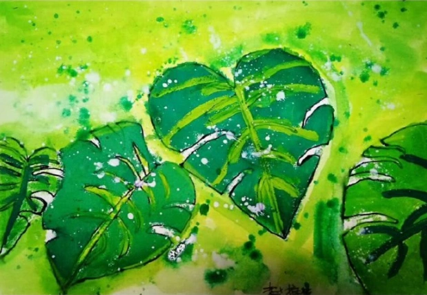 植物写生 儿童水粉画图片大全