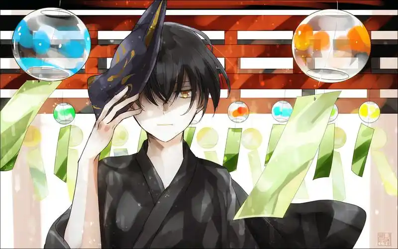 美男你谁?这组和服主题的动漫手机壁纸好好康!