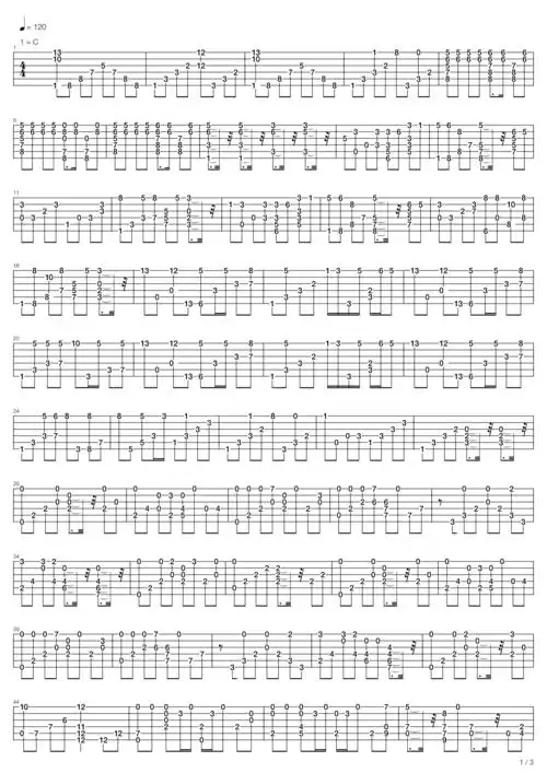 宇多田ヒカルbeautifulworld吉他谱