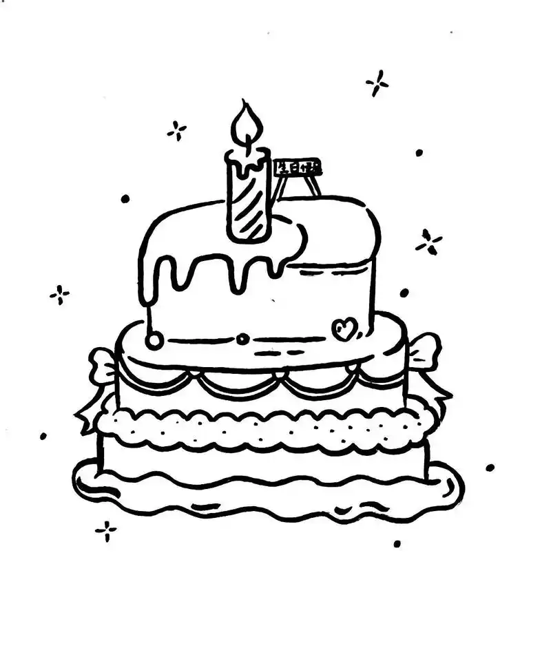 day6绘画打卡超简单奶油蛋糕画法