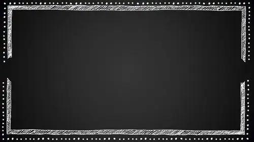 黑色粉笔黑板ppt边框素材