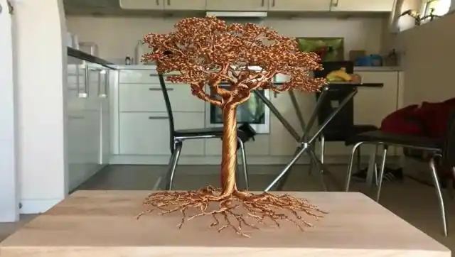 用铜丝打造一件艺术品,制作过程简单,自己都想试一下!