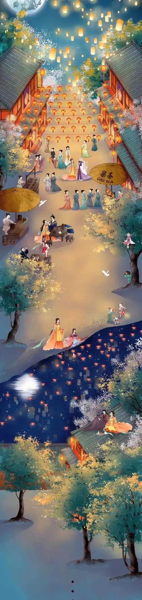 古风壁纸图片古代元夕佳节的灯市是多少现代人的向往