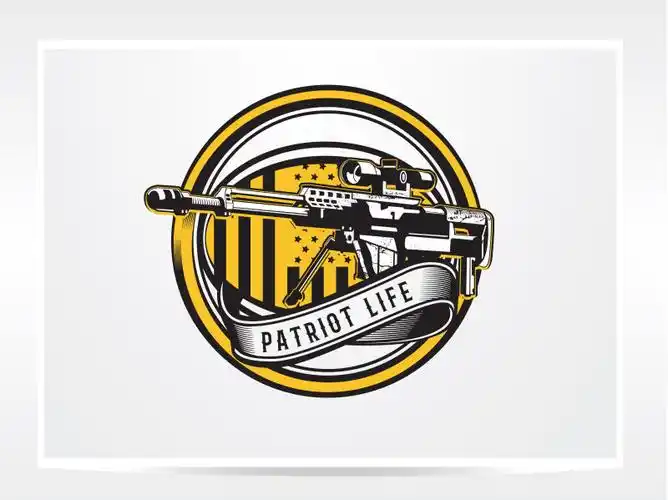 矢量创意巴雷特狙击枪logo设计