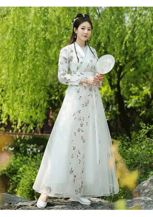 皇梦雅小个子古装女汉服襦裙仙女飘逸清新淡雅套装中国风仙气古风学生