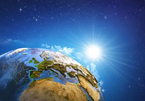 唯美地球鸟瞰景色高清图片