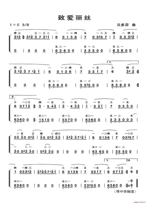 致爱丽丝钢琴简谱简谱1