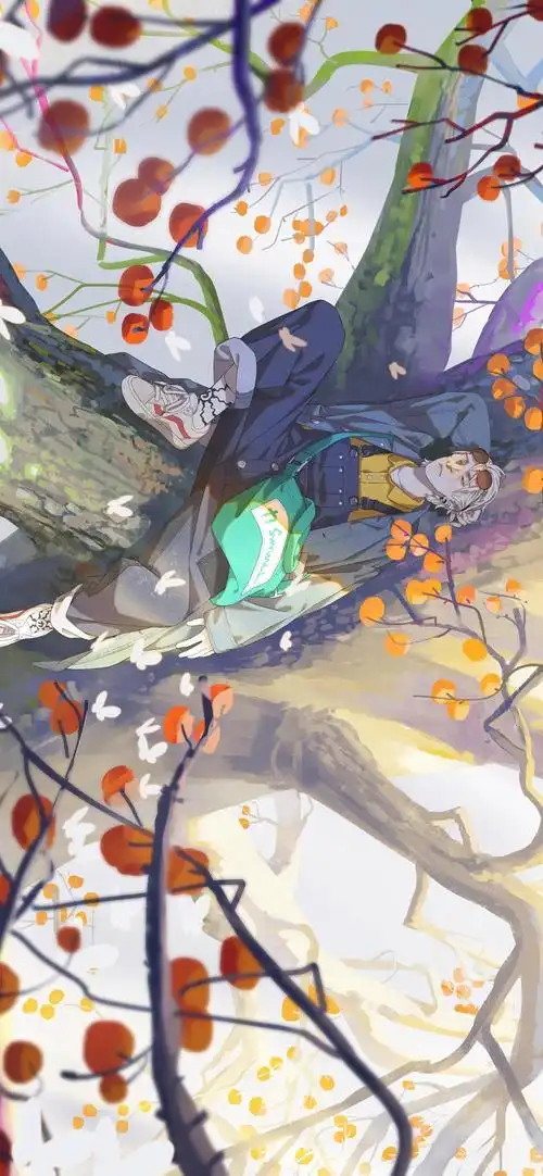 各位有没有卷毛男生二次元的壁纸