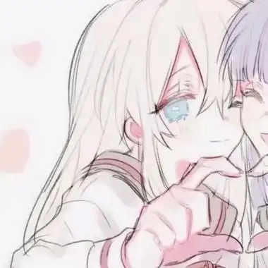 百合闺蜜头像动漫高清一对两张的女生与女生百合动漫头像图片