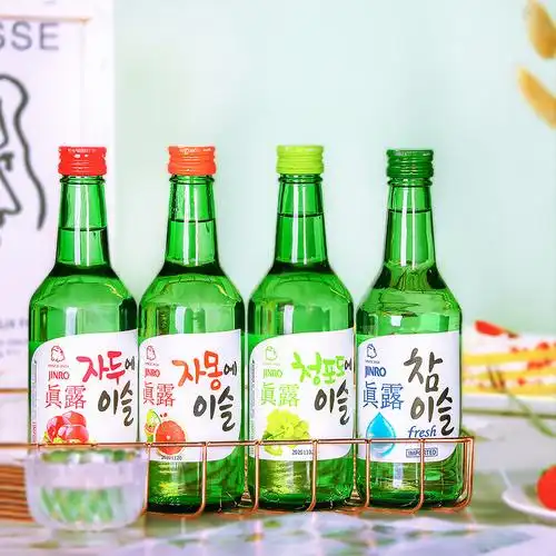 韩国真露烧酒进口360ml4瓶葡萄女生甜酒清酒清酒