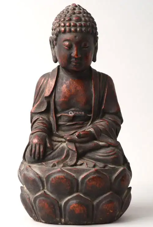 清代木雕漆金佛像