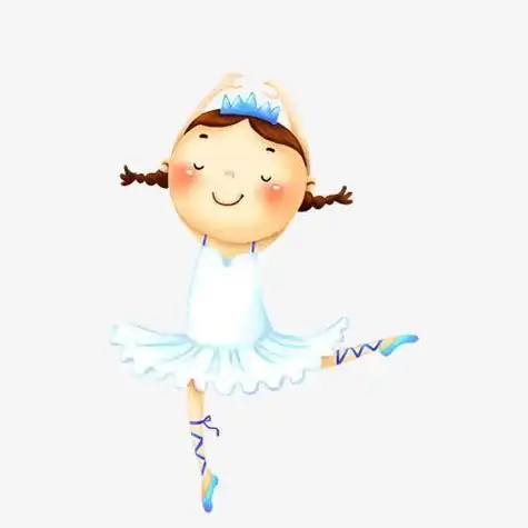 跳舞的卡通女孩头像(舞蹈头像卡通芭蕾女孩) - 搞怪个性头像 - 艾伊特