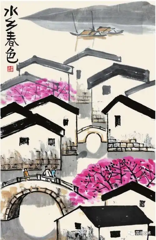 儿童国画起步五步画山水春夏