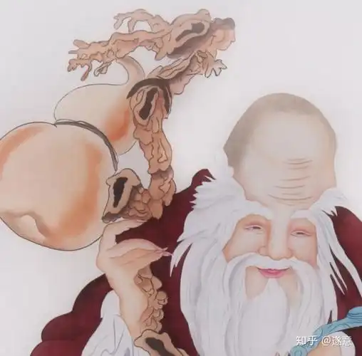 《寿星公》画,神话中的长寿神,十二星次之一