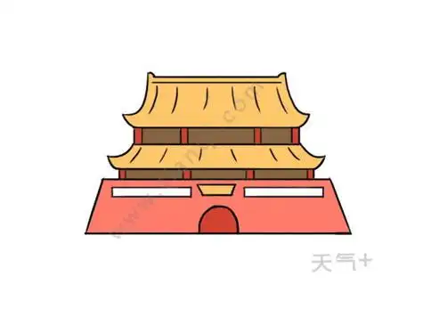 厨艺简笔画可涂色故宫简笔画图片大全 故宫怎么画 儿童故宫简笔画的