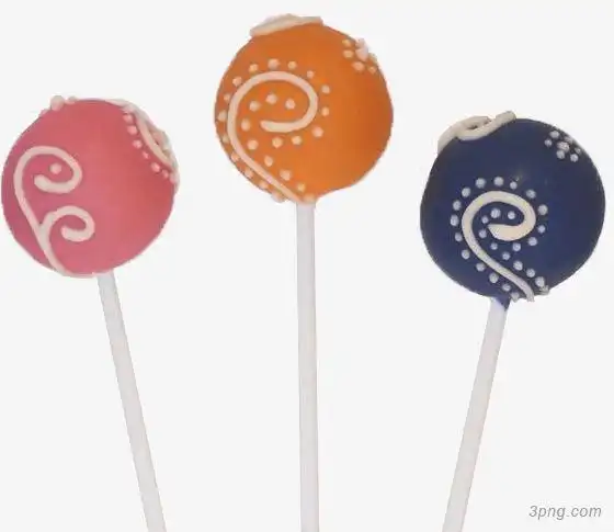 三个棒棒糖png素材透明免抠图片-其他元素