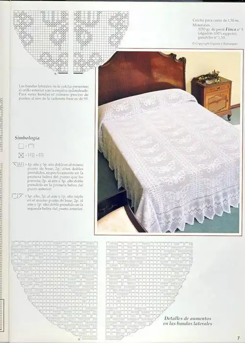 【转载】colchas 25 钩针床罩