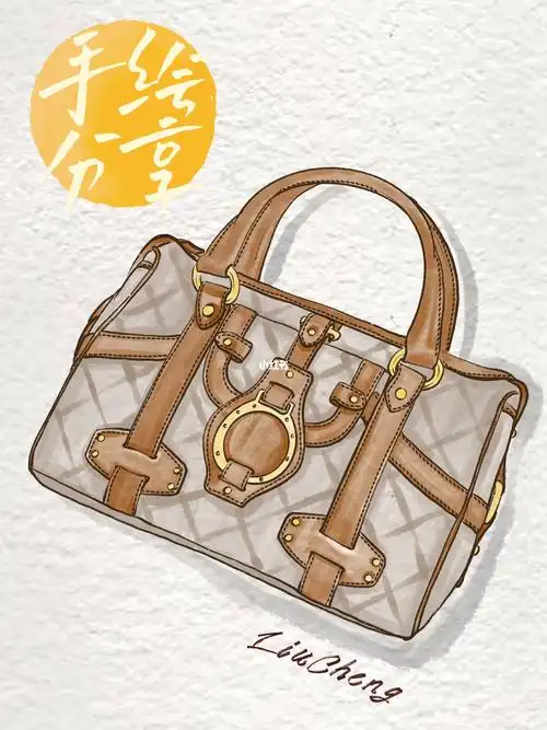手绘练习100个vintage复古包包系列