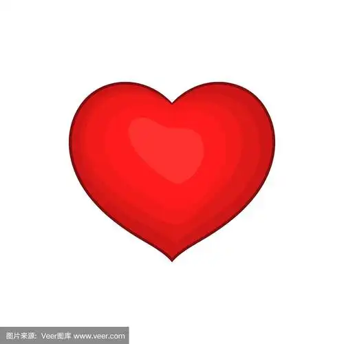红心图标在卡通风格