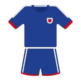 手绘足球英格兰队球衣球服卡通