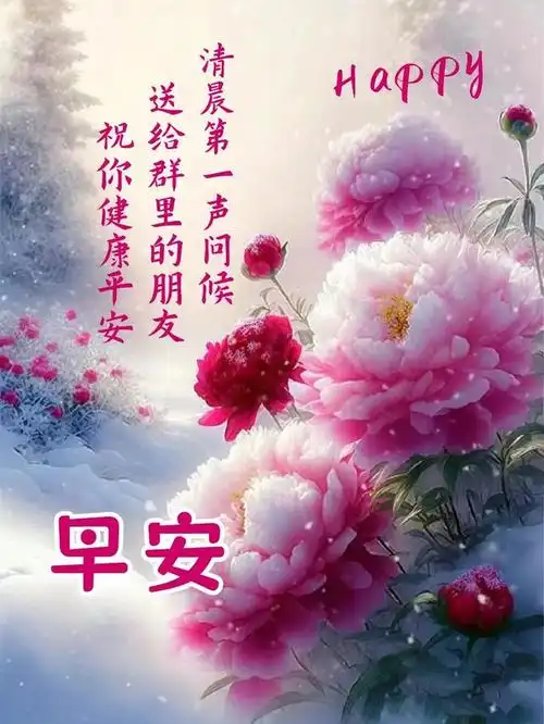 人生中的缘分;深深珍藏,生活中的美好;相约清晨,发自由衷的祝福与问候