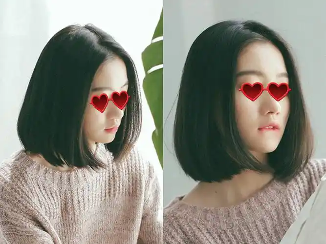 直发波波头发型清纯可人气质佳