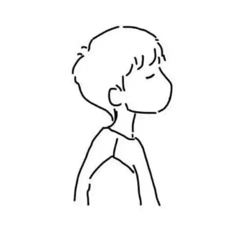 男生ins简笔画头像