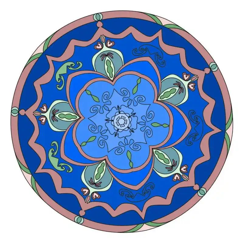 圆适合纹样图案设计 纹样绘画 今日份纹样长这样