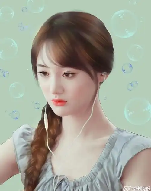 郑爽 贝微微 微微一笑很倾城 手绘壁纸