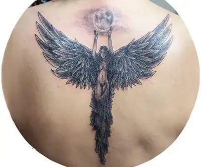 后背天使纹身图案(2)
