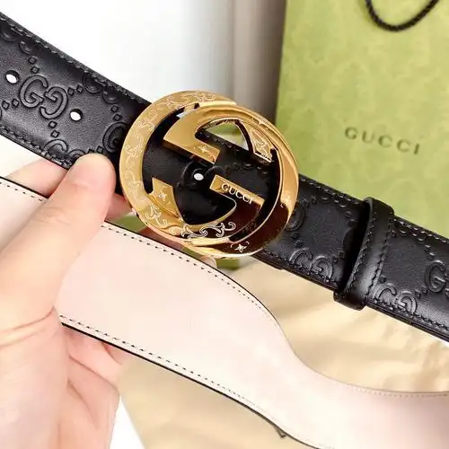 官方酷奇男士皮带双g腰带礼盒装欧洲站男士皮带真皮头层牛皮商务休闲