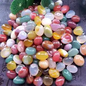 南京雨花石原石天然鹅卵石鱼缸石头花盆彩色石子七彩小石头五彩石