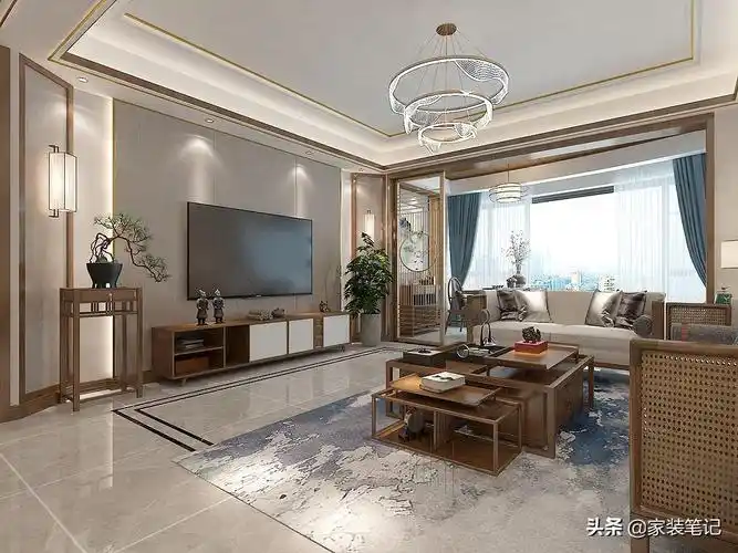 新中式装修风格样板房效果(看起来很高级的装修风格)-7