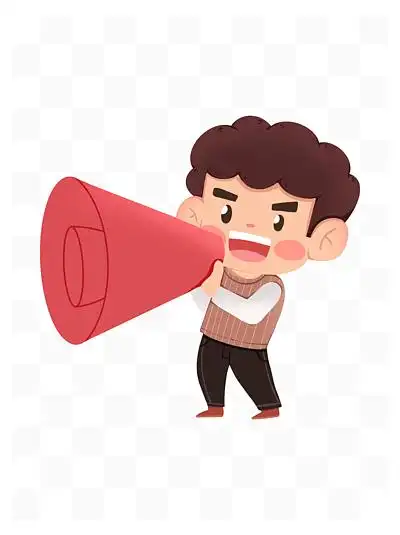 36716电商宣传拿喇叭的卡通人物36755242开学了小学生拿喇叭的人ai