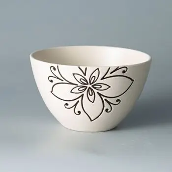 碗具单个简约小花陶瓷餐具套装5.
