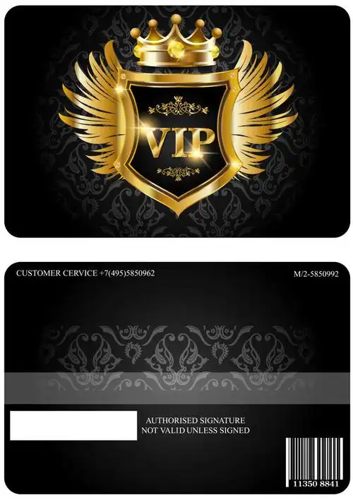 精美的金色vip卡片矢量设计
