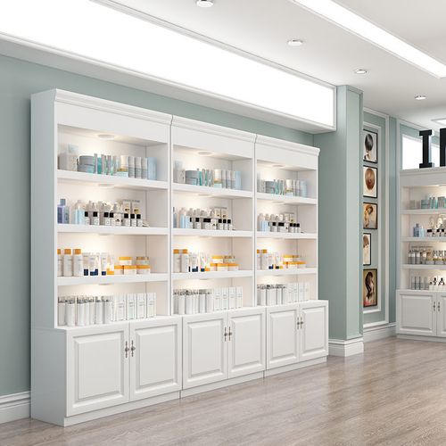 化妆品展示柜陈列柜美甲店护肤品柜美容院隔断货柜产品展示柜货架