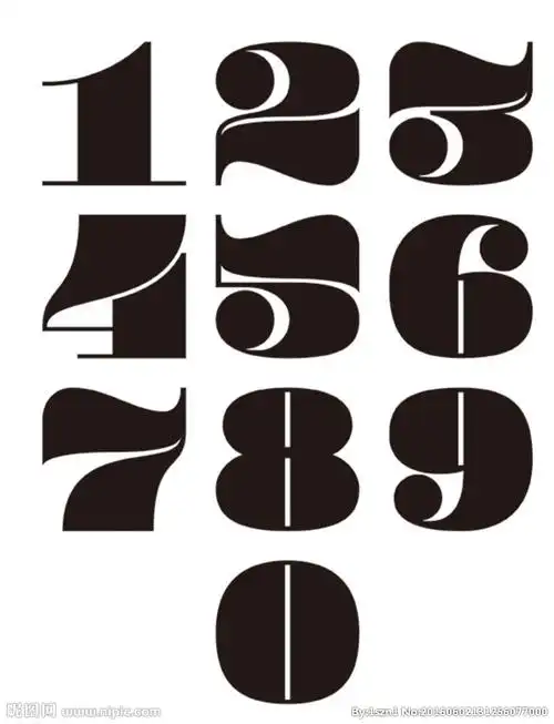 粗数字图片