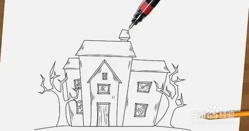 如何画一个鬼屋