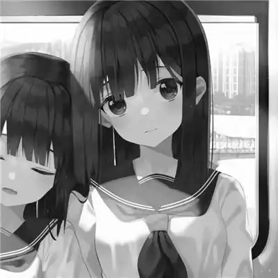 闺蜜头像一对两张黑白高清图片