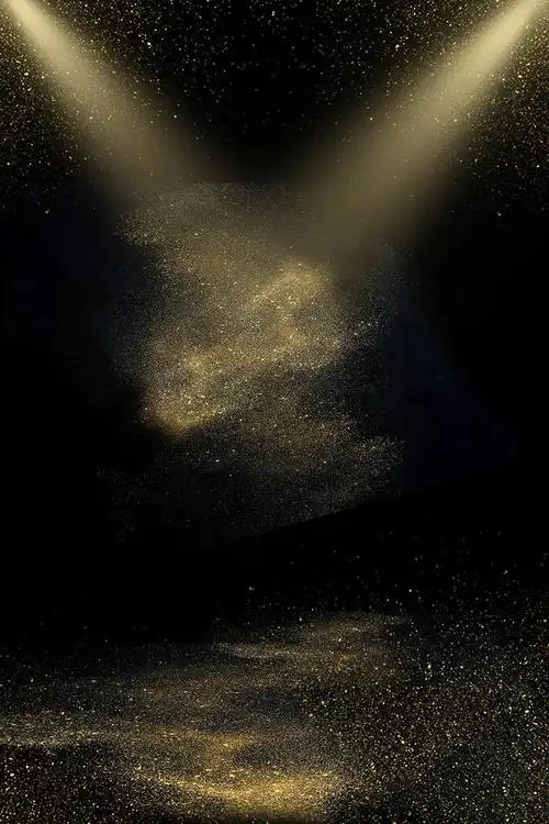 黑金大气华丽展板免抠背景