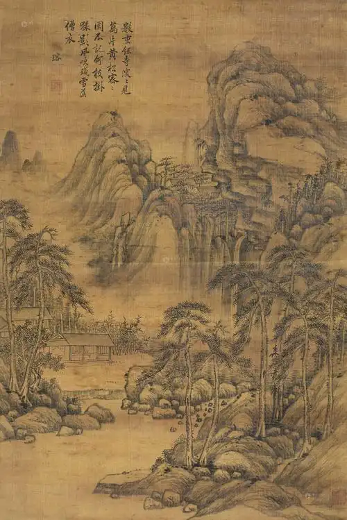 *1448 松林隐居 立轴 绢本