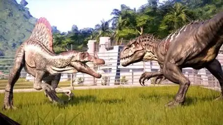 恐龙世界:棘龙对战霸王龙,谁更厉害呢?