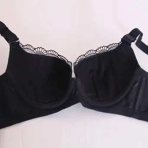 按摩柔珠 c杯薄款可插片 聚拢调整型黑色文胸内衣z1203 黑色 34b/75b