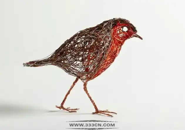 电线工艺品设计师celiasimth精致的电线动物系列一