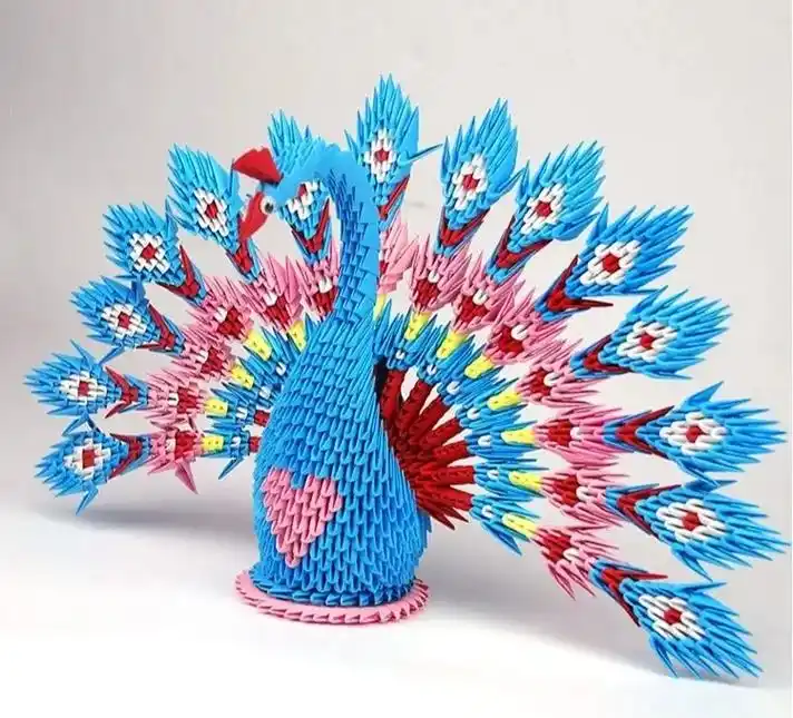 三角插孔雀开屏太美啦